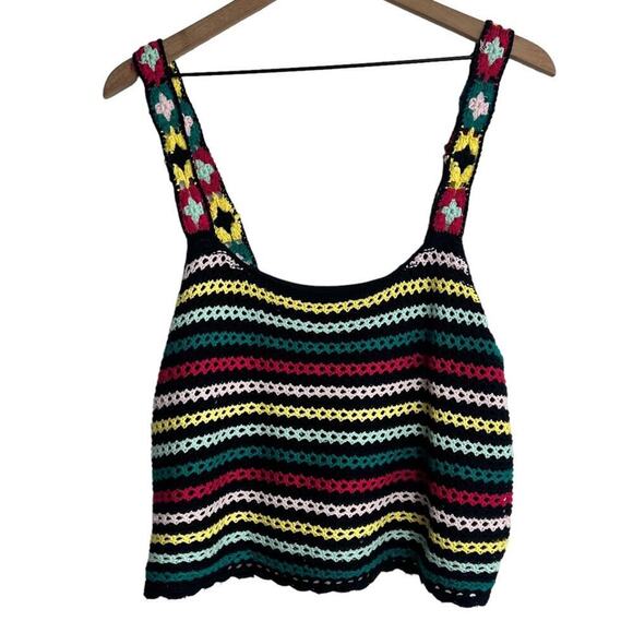 Jessica Simpson Crochet Crop Top Women Tank Size LARGE Brand New - Picture 2 of 5